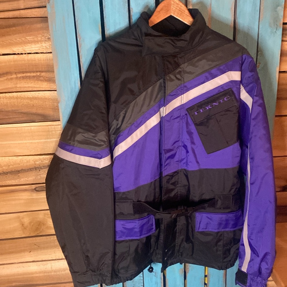 Men's Black & Purple Ski Jacket - Teknic Style